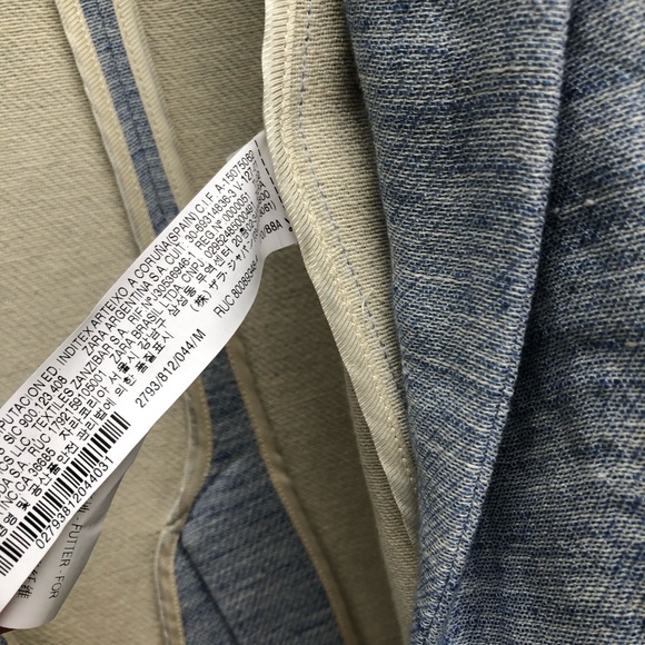 Zara Boyfriend Fit Blazer M Open Front Pockets NWT - Picture 9 of 11